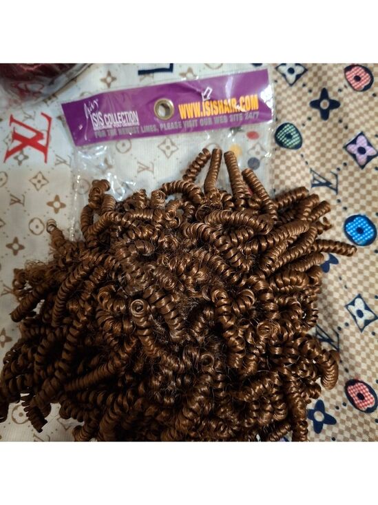 Isis Accessories - Brown Curly Brown Hair Extensions New In Package